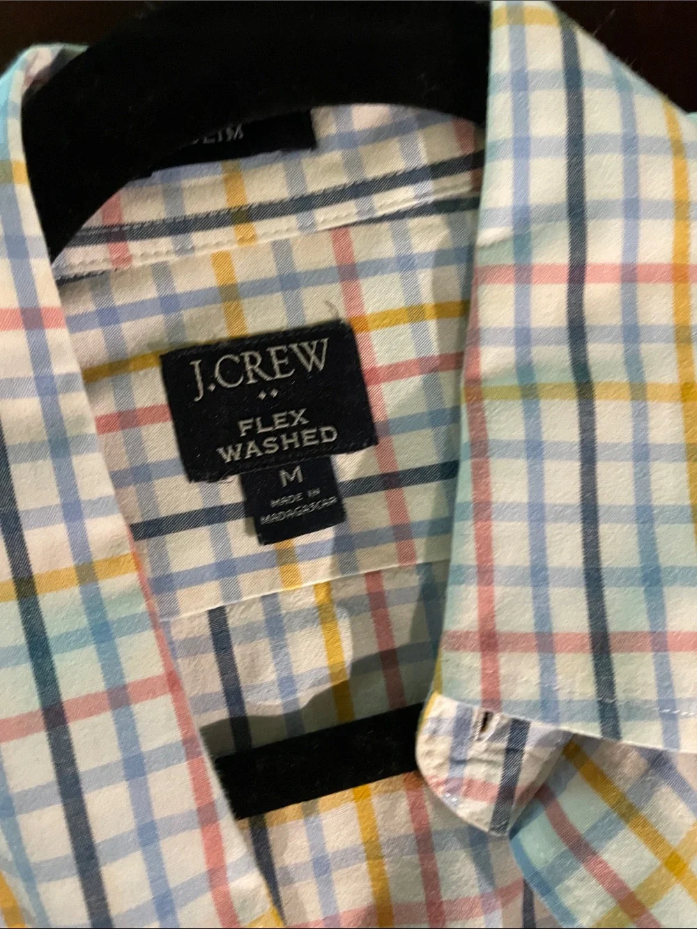 J. Crew Men’s Multicolor Pastel Plaid Button-Down Shirt